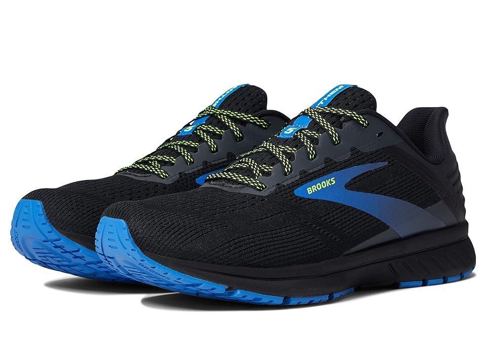 Brooks Anthem 5 Ebony/Blue) Men's Shoes Product Image