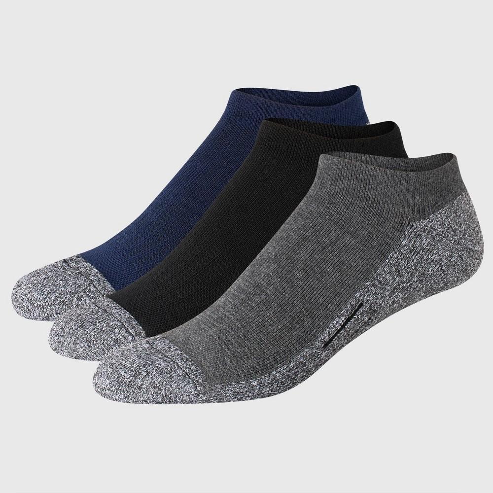 Hanes Premium Mens Total Support No Show Socks 3pk - Navy Blue 6-12 Product Image