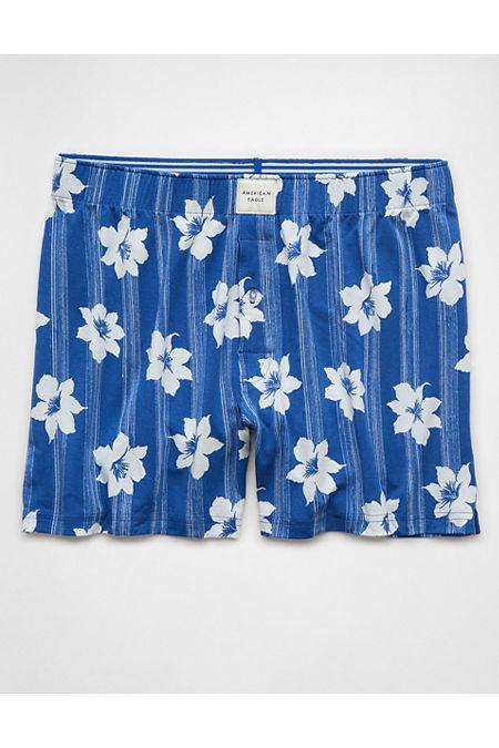 AEO Mens Floral Slim Knit Ultra Soft Boxer Short Men's Product Image