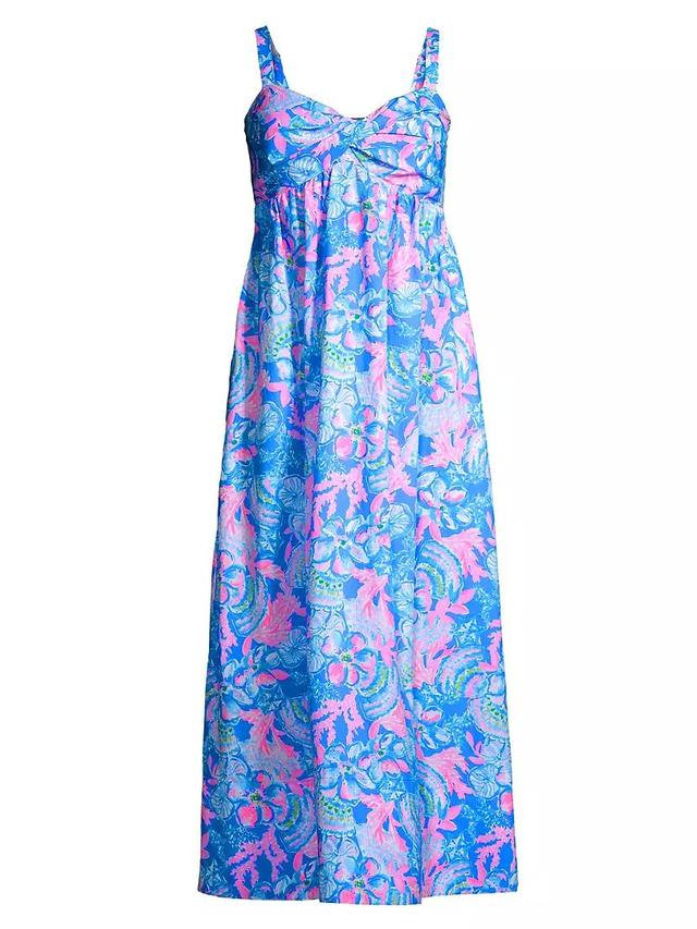 Azora Cotton Floral Midi-Dress Product Image