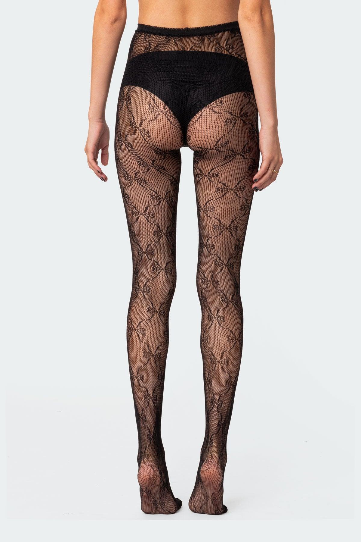 Embroidered Lacey Tights Product Image