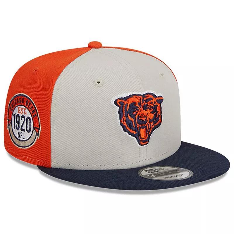 Mens New Era Cream/Navy Chicago Bears 2023 Sideline Historic 9FIFTY Snapback Hat Product Image