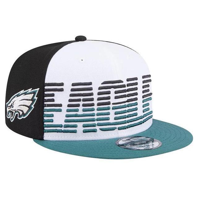 Mens New Era /Midnight Green Philadelphia Eagles Throwback Space 9FIFTY Snapback Hat Product Image