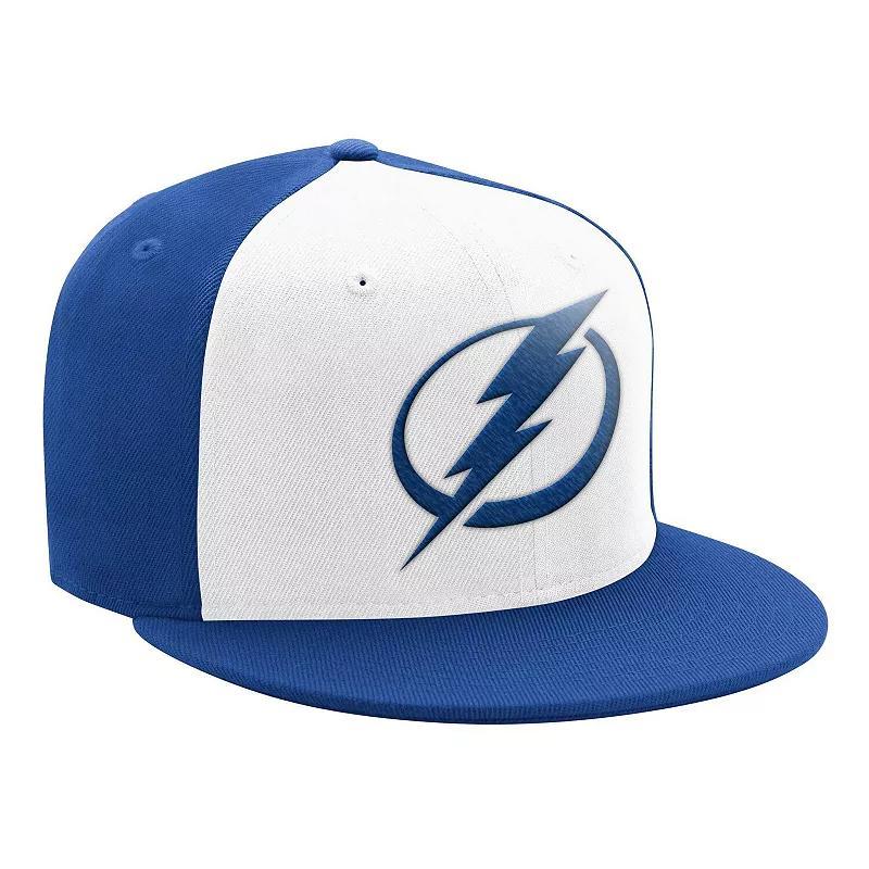 Mens Starter White/Blue Tampa Bay Lightning Logo Two-Tone Snapback Hat Product Image