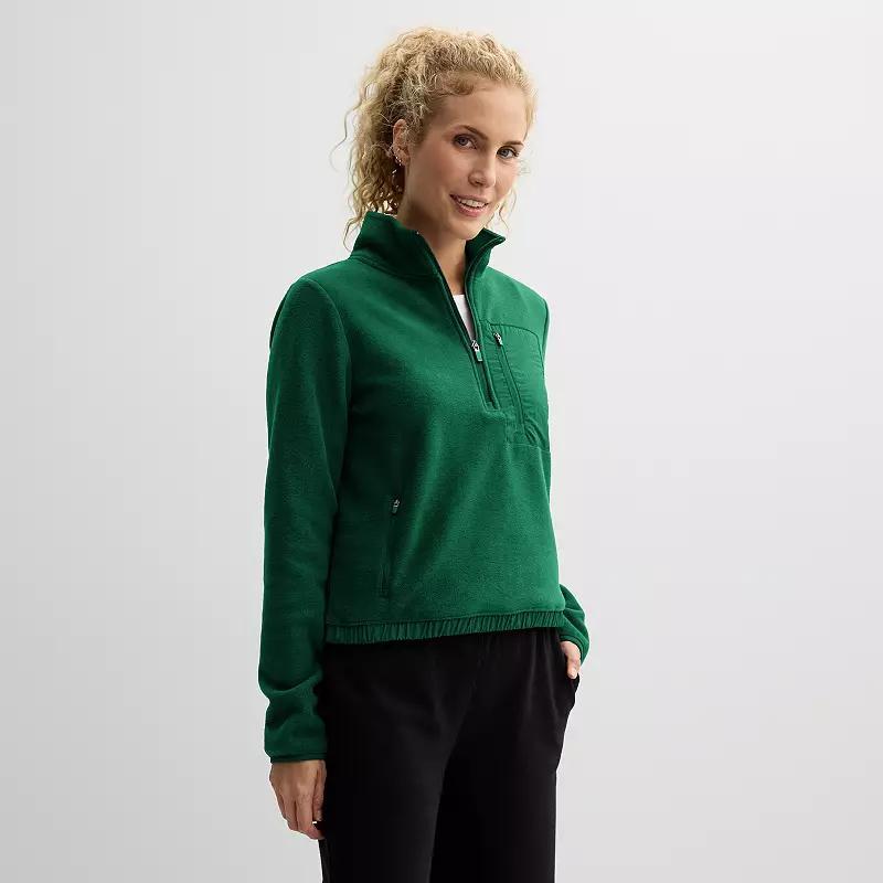 Womens Tek Gear Mixed Media Micro Fleece Popover Product Image