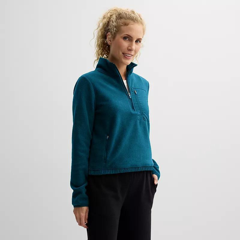 Womens Tek Gear Mixed Media Micro Fleece Popover Product Image