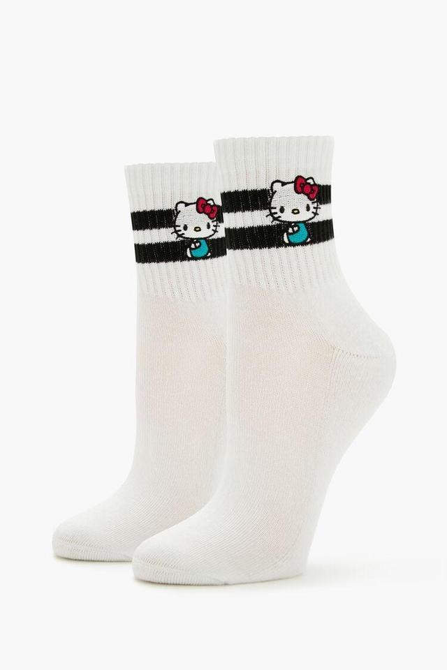 Hello Kitty Varsity-Striped Crew Socks | Forever 21 Product Image