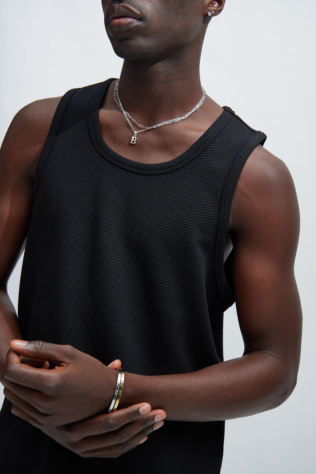 Kina Textured Tank - Black Product Image