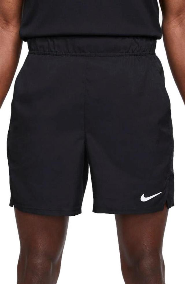 Tennis Dri-fit Victory 7 Inch Shorts In Black Product Image