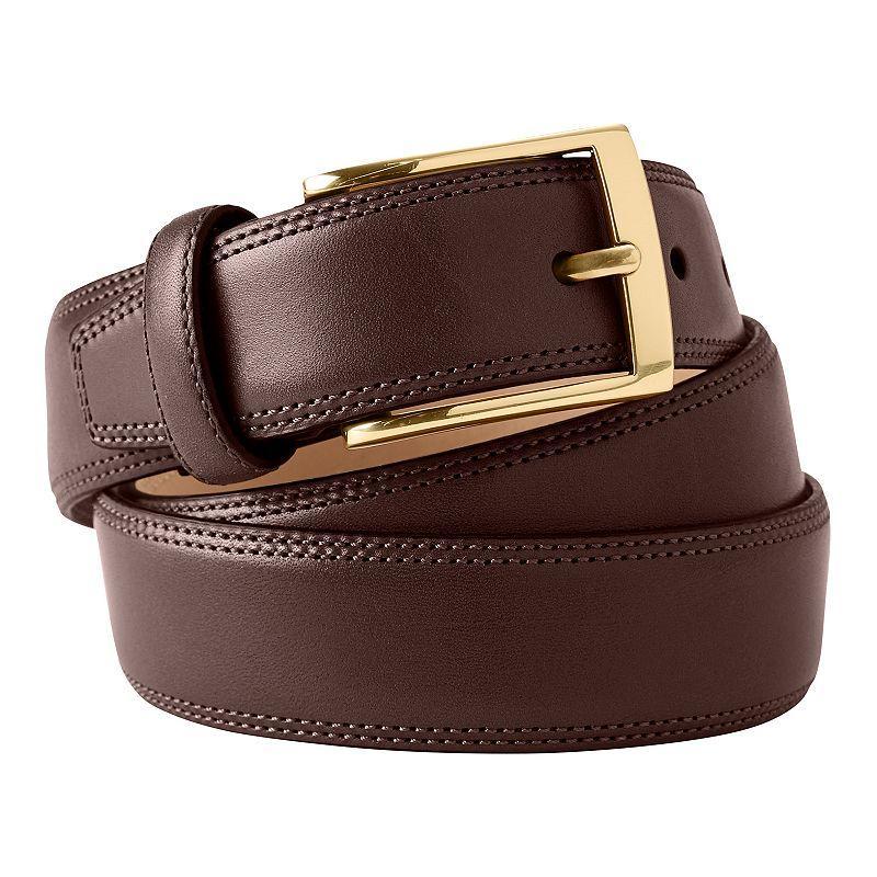 Mens Lands End Big Glove Leather Belt Brown Product Image