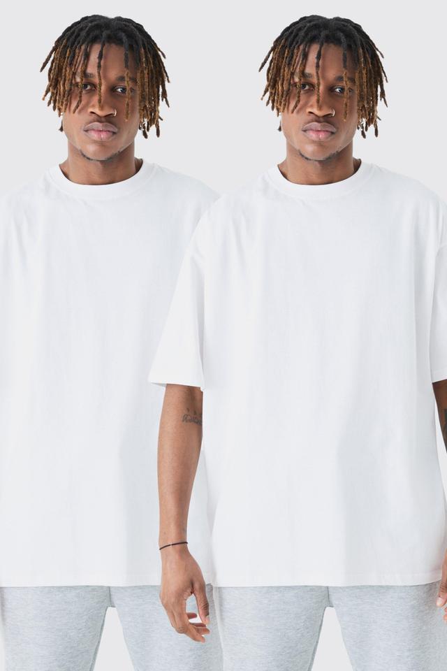 Tall 2 Pack Oversized T-shirt | boohooMAN USA Product Image