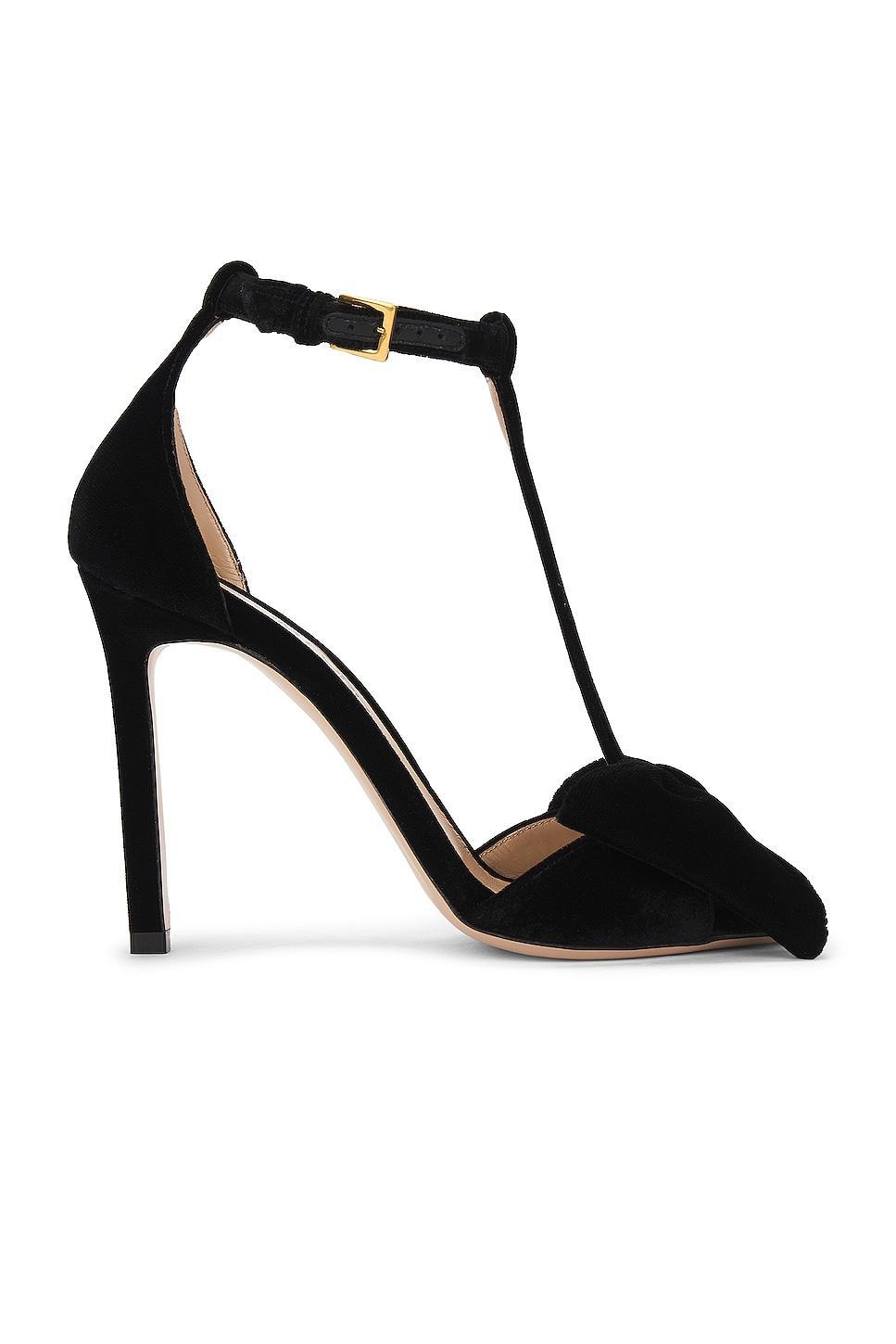 TOM FORD Velvet Brigitte 105mm Sandal in Black Product Image