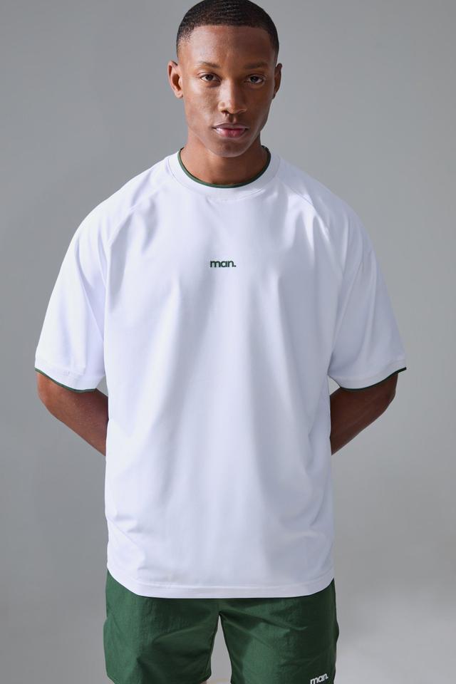 Man Sport Oversized Performance T-shirt | boohooMAN USA Product Image