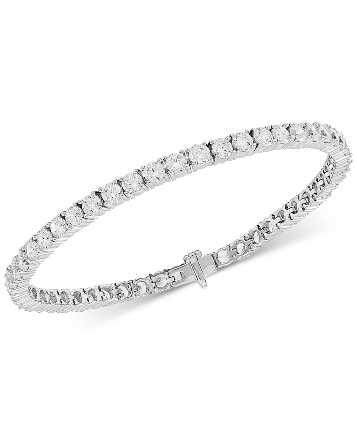 DiamonLuxe Sterling Silver 8 1/2-ct. T.W. Simulated Diamond Tennis Bracelet, Women's, White - Size: One Size Product Image