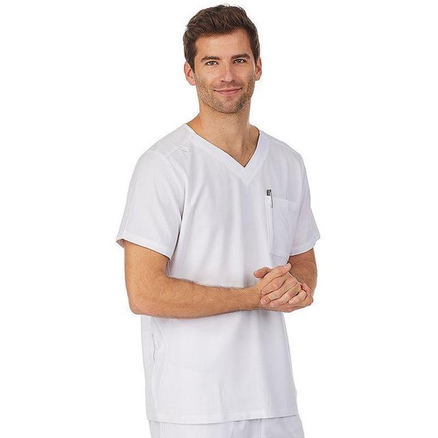 Mens Cuddl Duds Scrubs Classic V-Neck Top with Zip Back Pocket Product Image