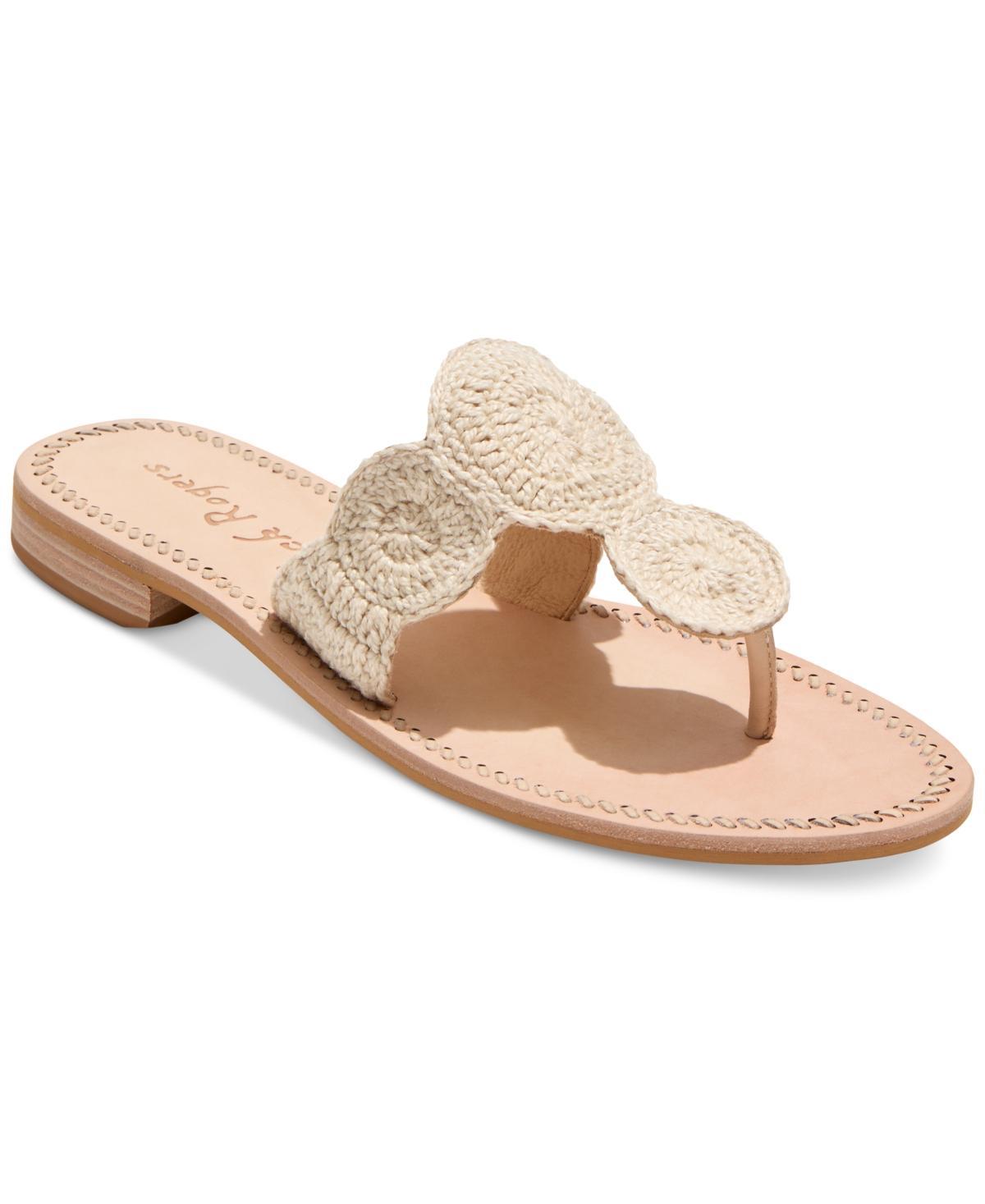 Jack Rogers Womens Jack Crochet Slip-On Flat Sandals Product Image