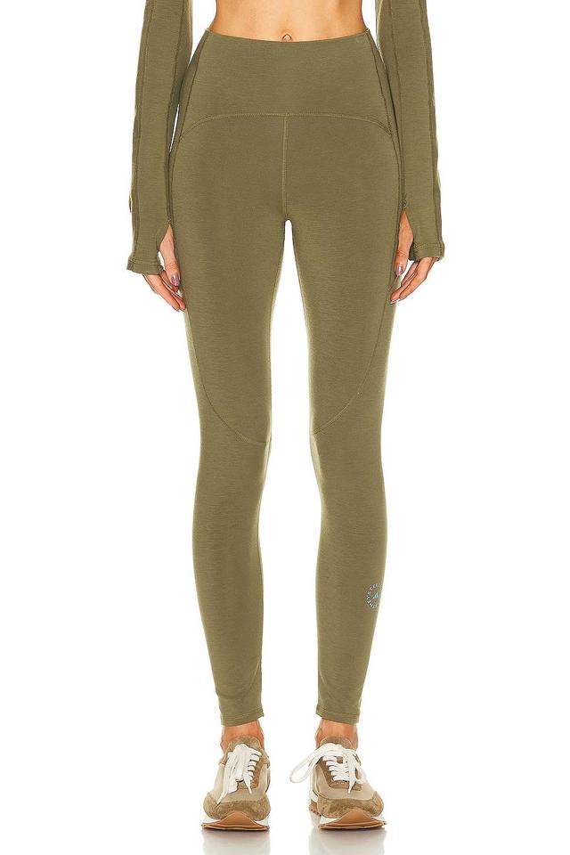 adidas by Stella McCartney True Strength Yoga 7/8 Legging in Olive Product Image