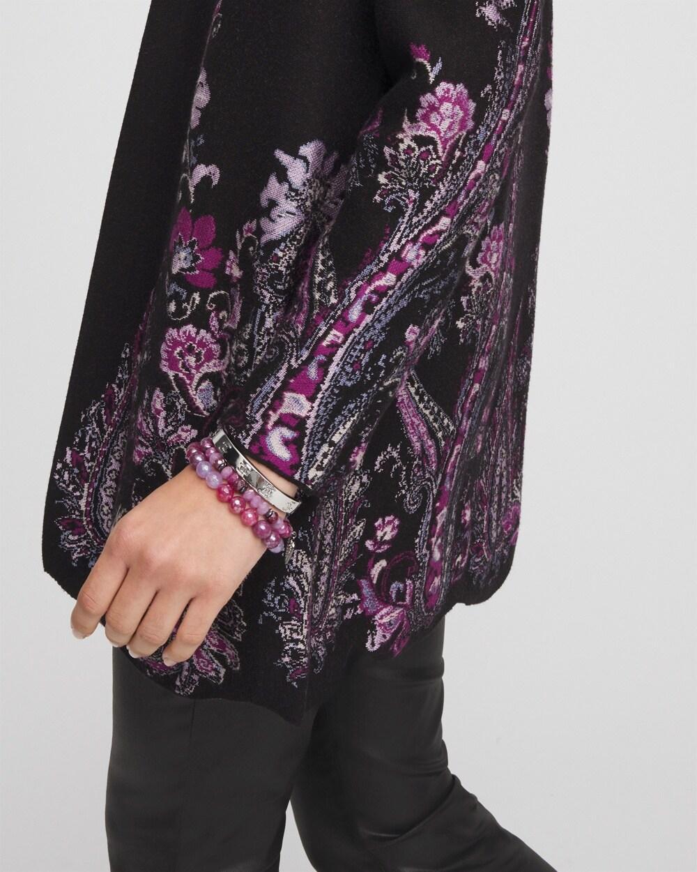 Jacquard Scalloped Hem Cardigan Product Image