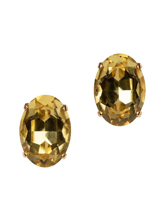 Womens Gemma 24K-Gold-Plated & Glass Crystal Stud Earrings Product Image