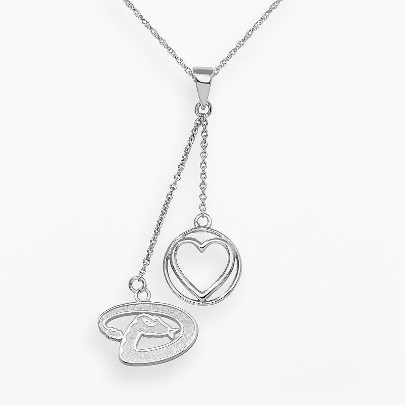 LogoArt Arizona Diamondbacks Beloved Sterling Silver Linear Pendant, Womens Grey Product Image