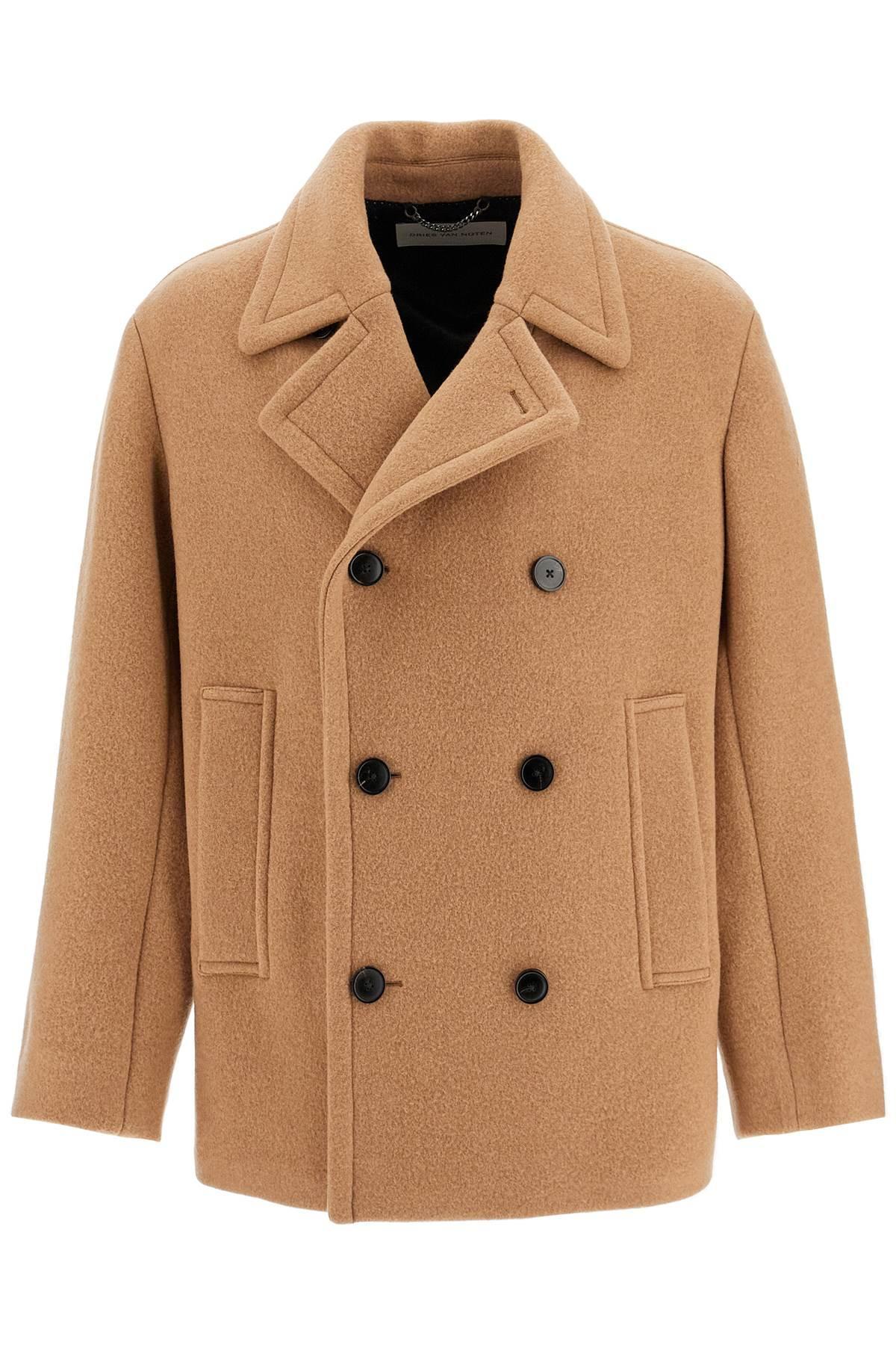 DRIES VAN NOTEN Wool Coat For Men In Brown Product Image