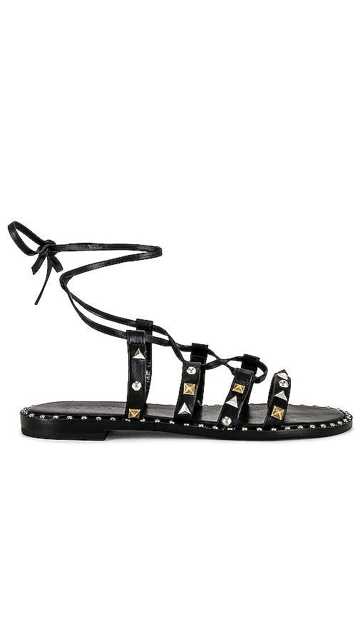 Schutz Makeena Sandal in Black. Size 10, 6. Product Image