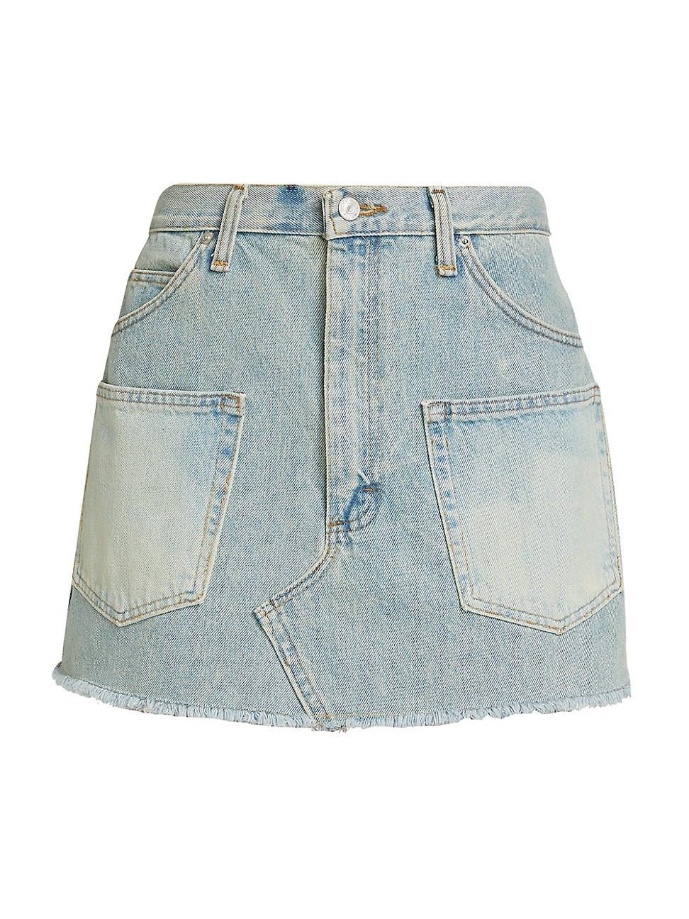 Womens Alba Patch-Pocket Denim Miniskirt Product Image