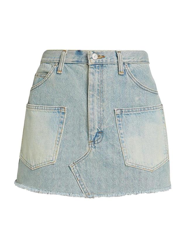 Womens Alba Patch-Pocket Denim Miniskirt Product Image