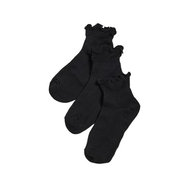 Stems Womens Everyday Classic Ruffle Socks - Set Of Three Product Image