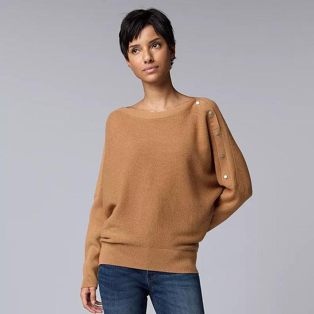 Womens Simply Vera Vera Wang Dolman Snap Sweater Product Image