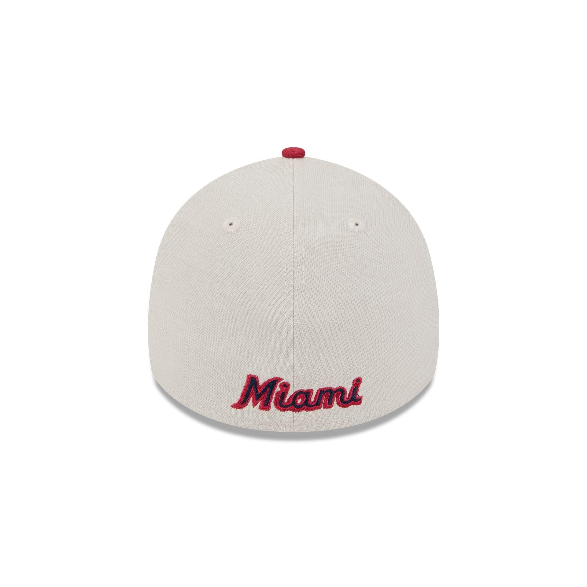 Miami Marlins Independence Day 2024 39THIRTY Stretch Fit Hat Male Product Image