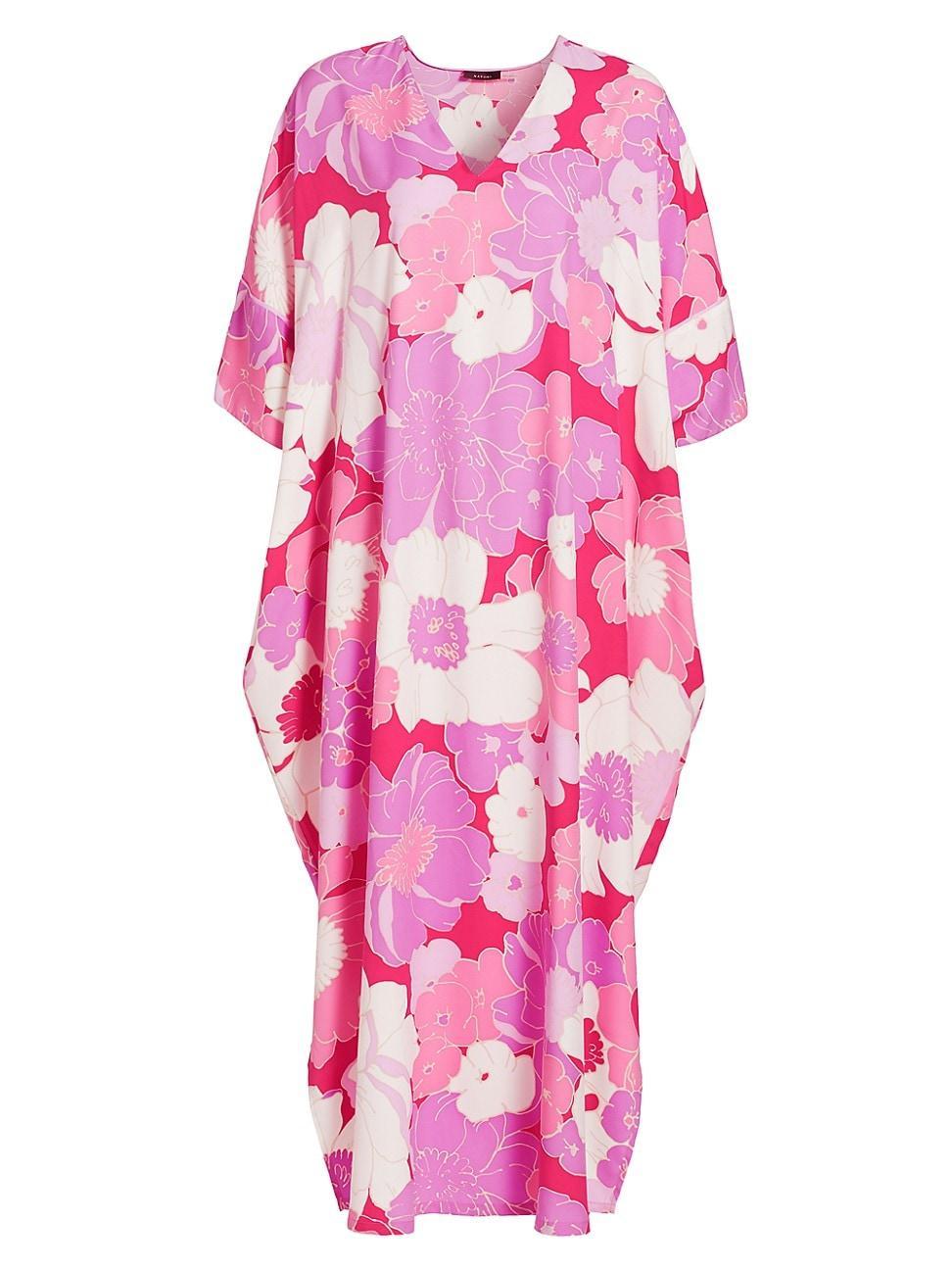 Womens Croisette Abstract Floral Cover-Up Caftan Product Image