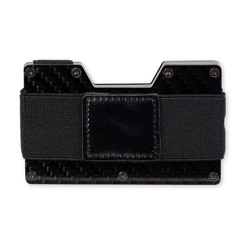 Mens Exact Fit RFID-Blocking Hardside Card Case Wallet with Removable Elastic Strap Product Image