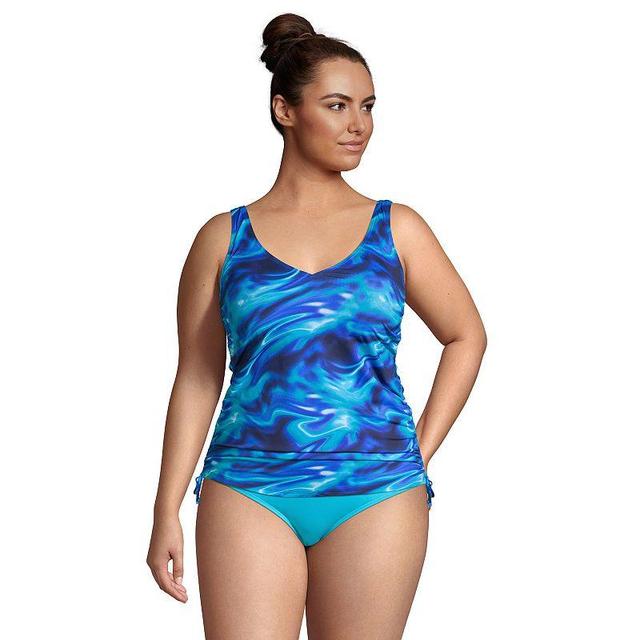 Lands End Womens Chlorine Resistant Adjustable Underwire Tankini Swimsuit Top Product Image