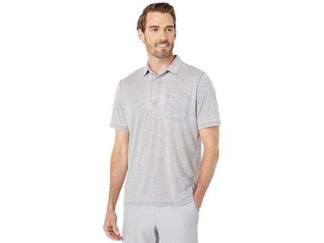 johnnie-O The Local 3-Button Polo (Steel) Men's Clothing Product Image