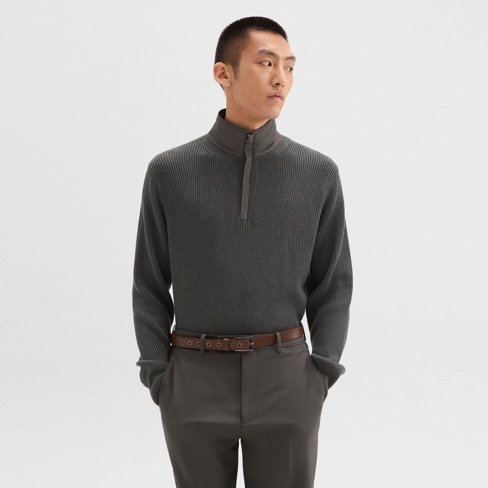 Nylon-Wool Quarter-Zip Pullover | Theory product image