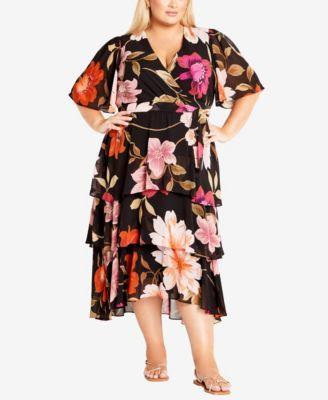 Plus Size Nicola Print Midi Dress Product Image