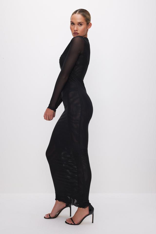 MESH MAXI DRESS | BLACK001 Product Image