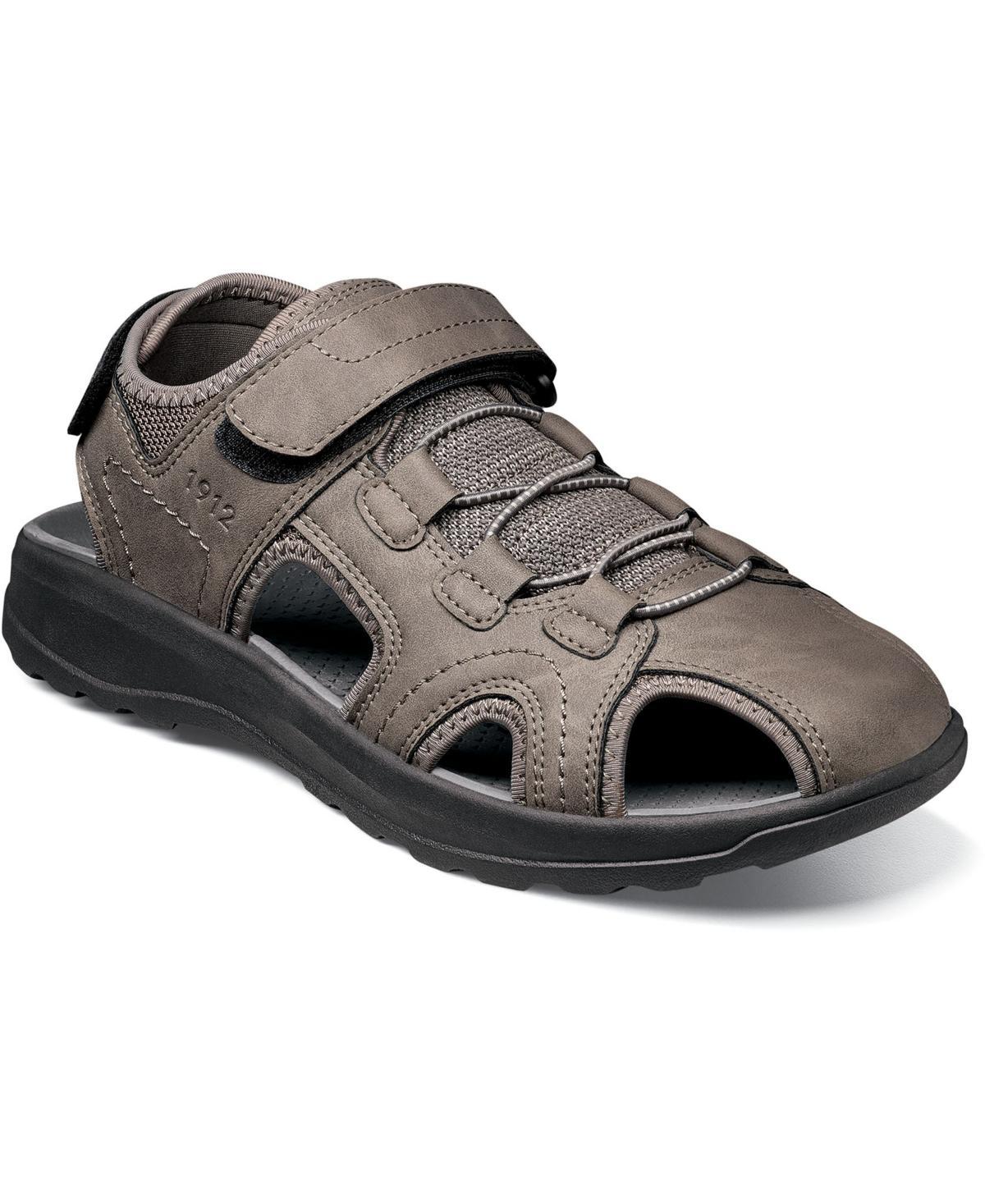 Nunn Bush Huck Mens Fisherman Sandals Grey Product Image