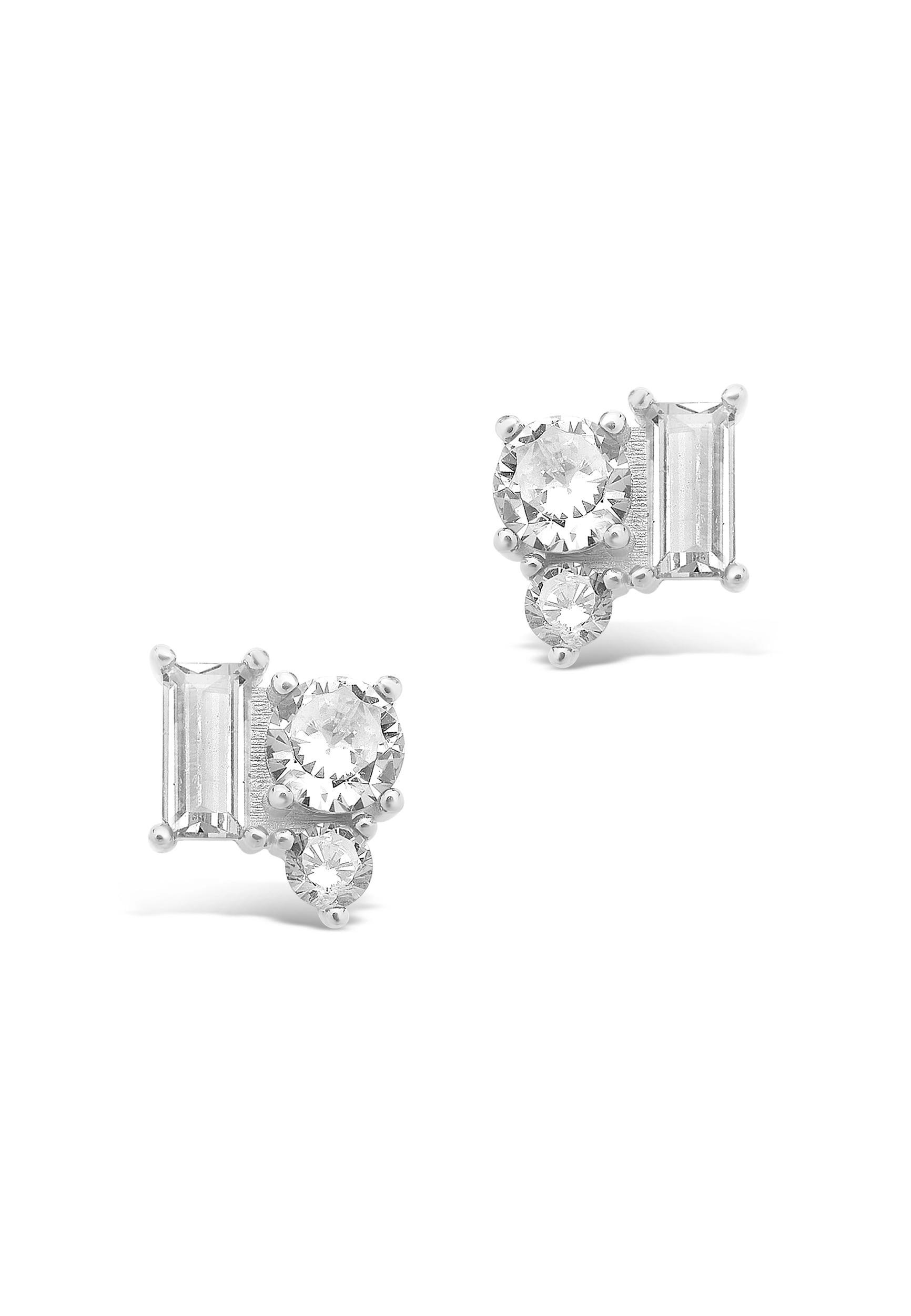 Silver Cluster Earrings Product Image