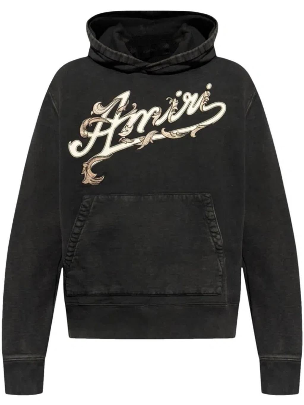 Logo-print Cotton Hoodie In Black Product Image