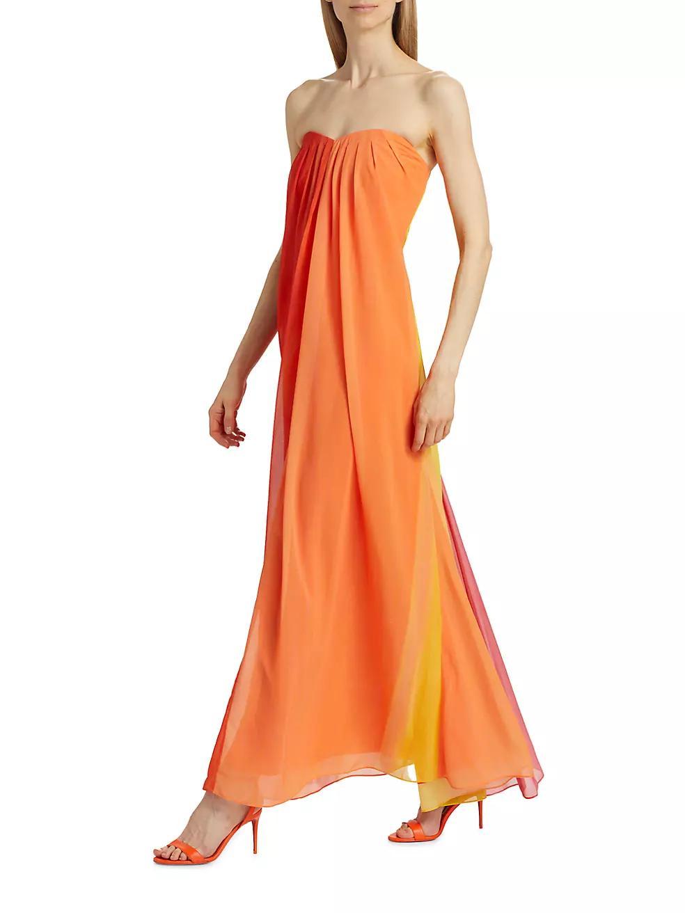 Sunset Stripe Strapless Dress Product Image