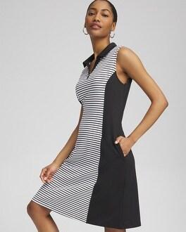 Zenergy® UPF Knit Block Stripe Dress Product Image