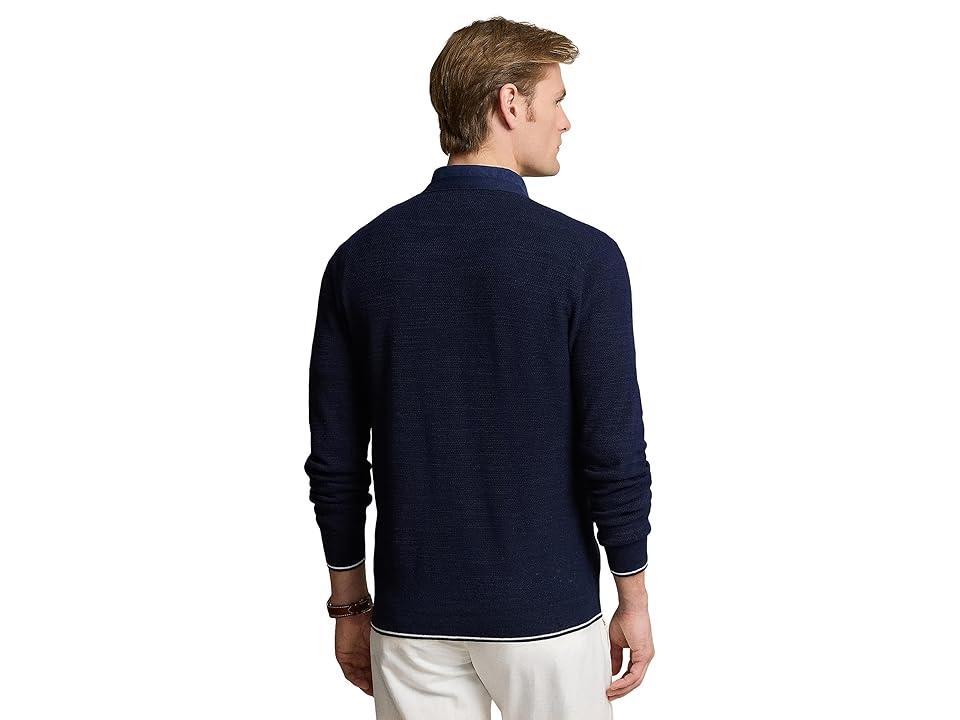 Polo Ralph Lauren Textured Cotton-Linen V-Neck Cardigan (Bright ) Men's Sweater Product Image