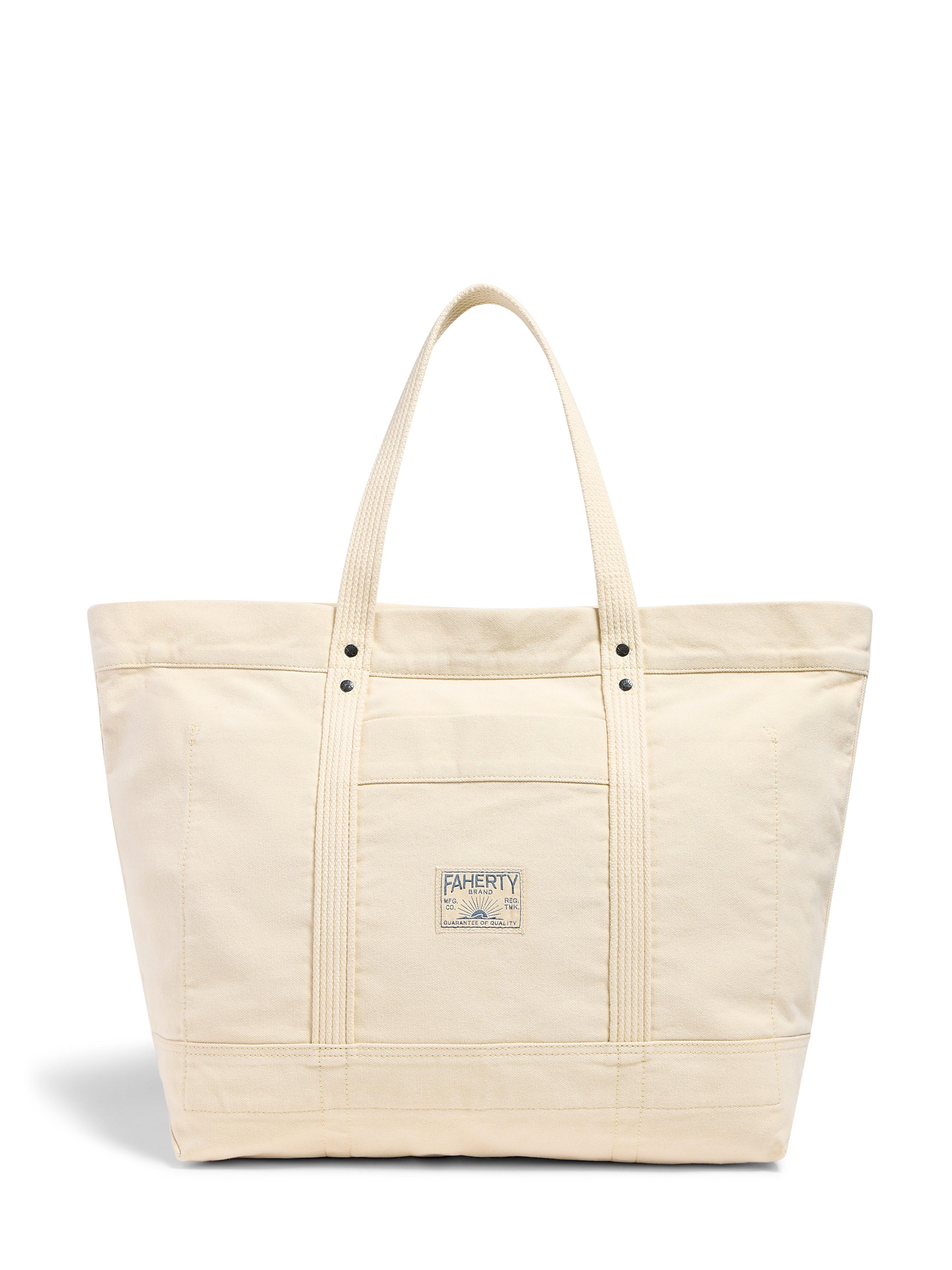 Large Sunwashed Canvas Tote - Ecru Female Product Image