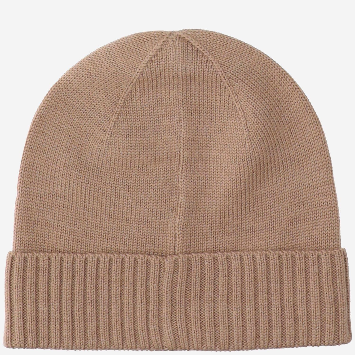 POLO RALPH LAUREN Wool Beanie With Logo In Beige product image