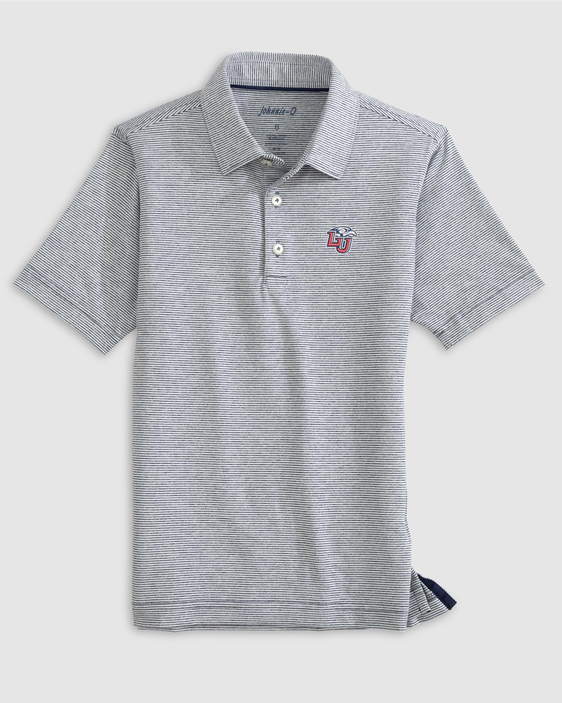 johnnie-O Villanova Lyndonn Jr. Striped Jersey Performance Polo - Wildcat Logo Product Image