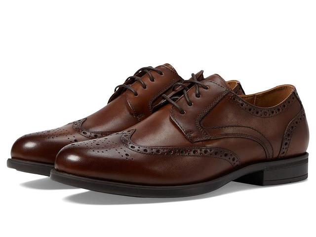 Florsheim Midtown Wingtip Oxford (Cognac Smooth) Men's Lace Up Wing Tip Shoes Product Image