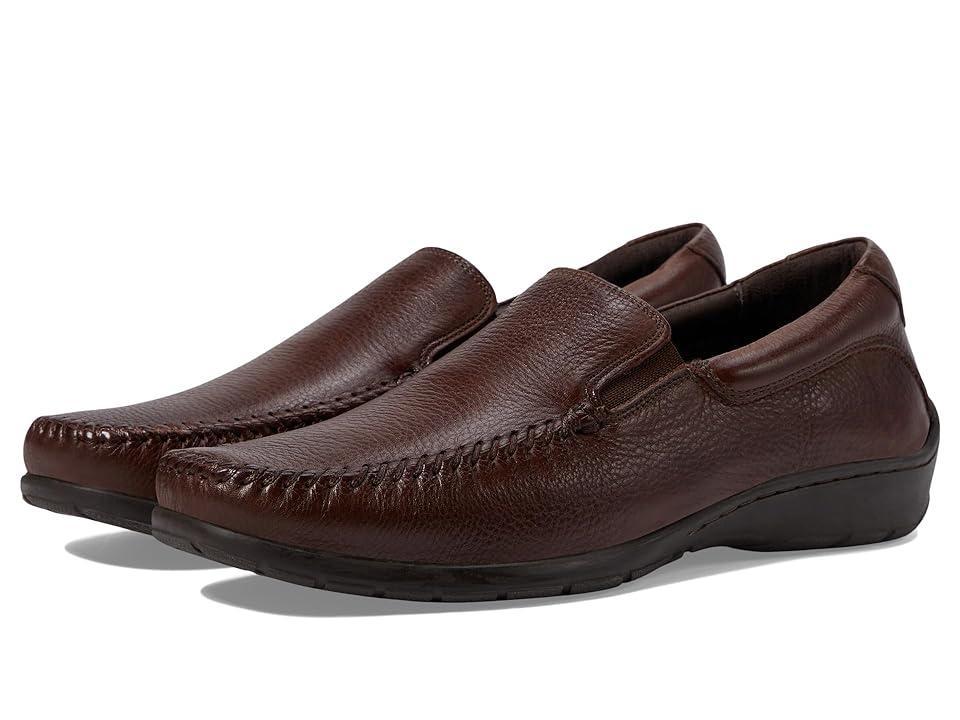 Johnston & Murphy Crawford Venetian Tumbled Full Grain) Men's Slip on Shoes Product Image