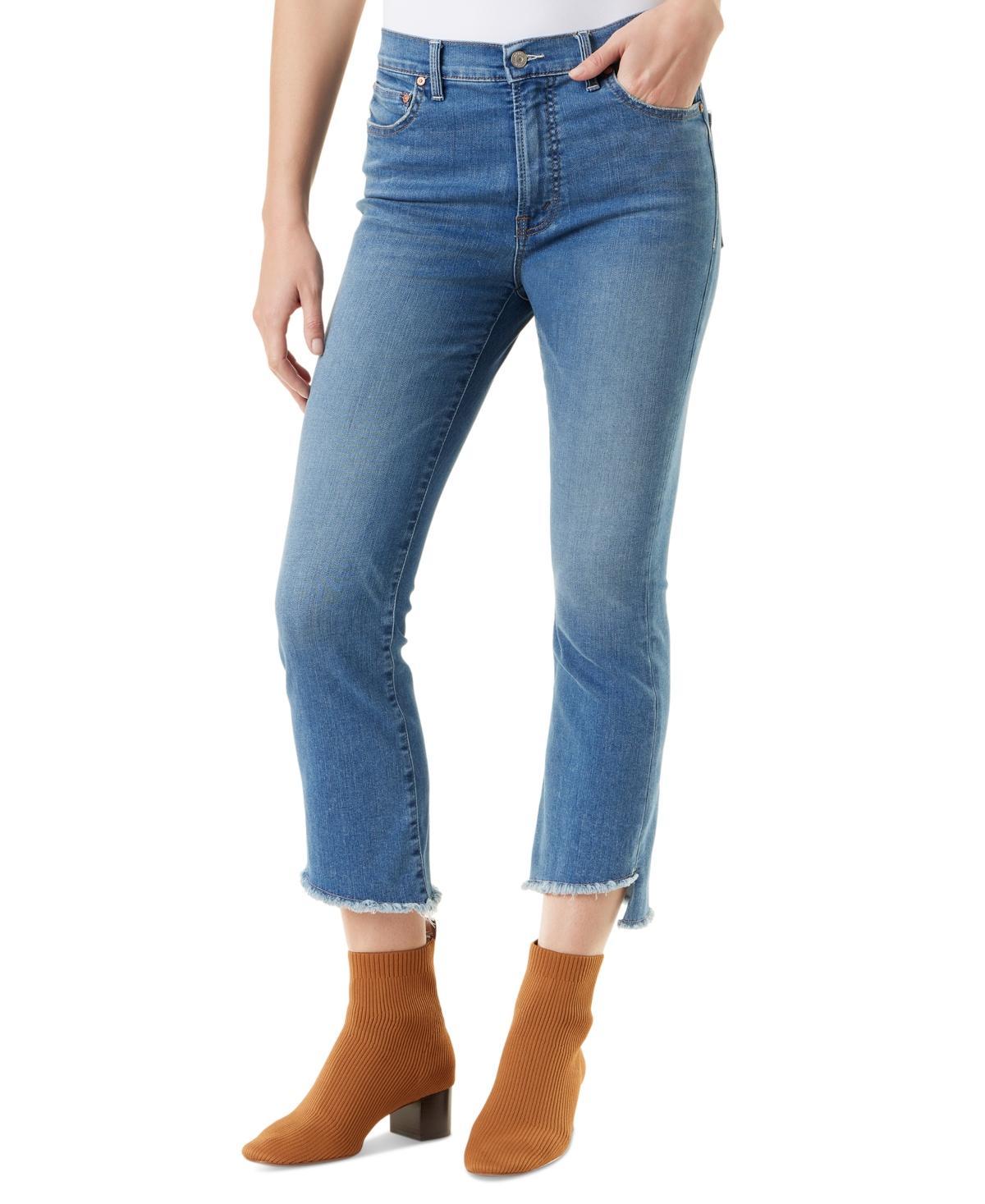 Gloria Vanderbilt Womens Shilo Frayed-Hem Crop Boot-Cut Jeans Product Image